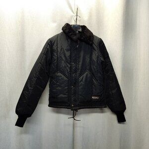 RefrigiWear Insulated Bomber Jacket Full Zip Ribbed Cuffs & Waist Men Small USA